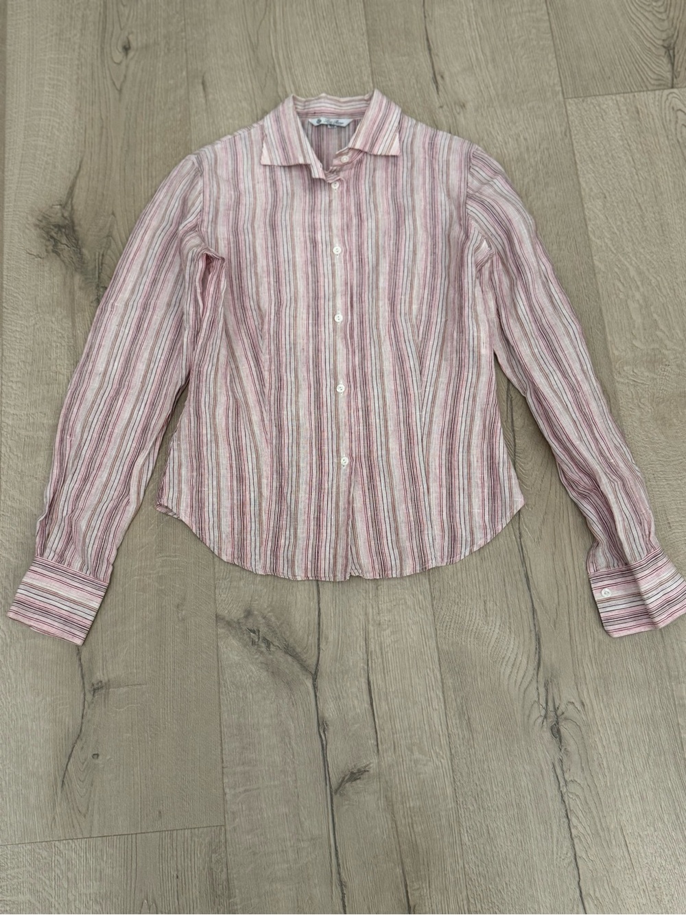 Loro Piana Red and White Striped Shirt